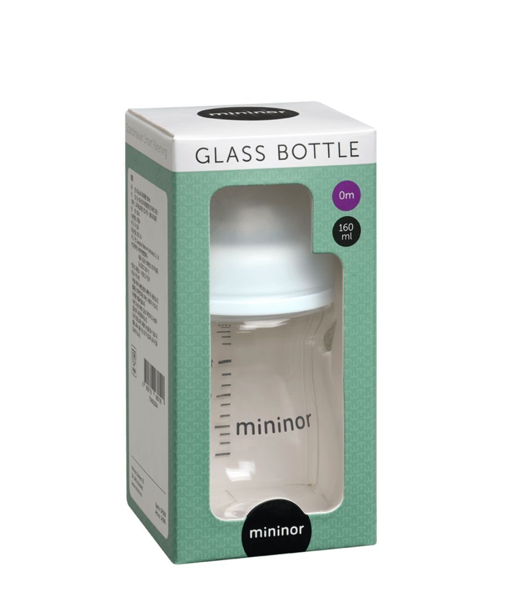 MININOR klaasist lutipudel, 0 kuud, 160 ml