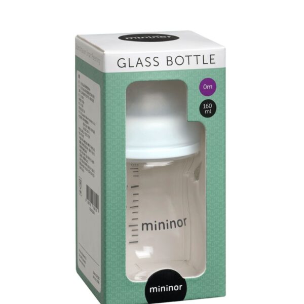 MININOR klaasist lutipudel, 0 kuud, 160 ml